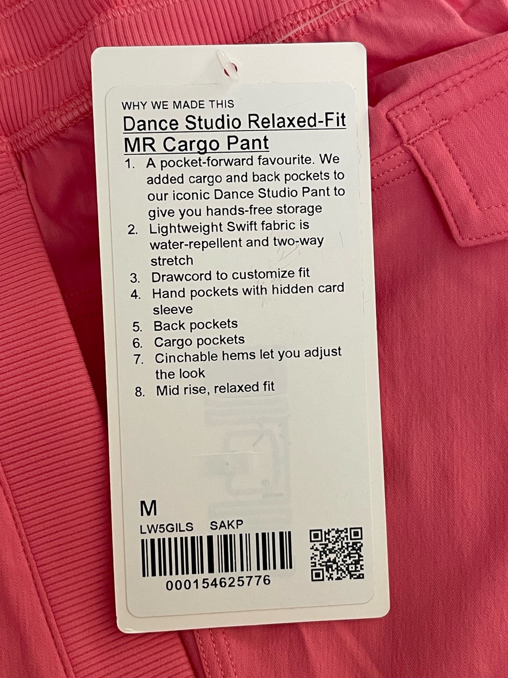 Lululemon Dance Studio Relaxed Fit Mid-Rise Cargo Pant size Medium Athleisure - Picture 8 of 11
